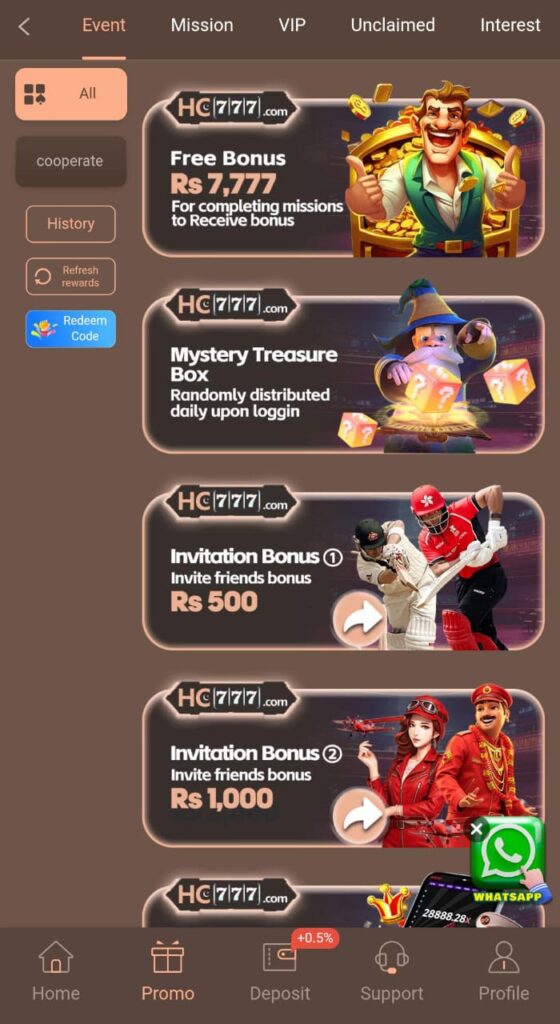 hc777 game best earning App