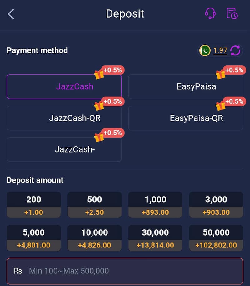 s98 gam deposit methods