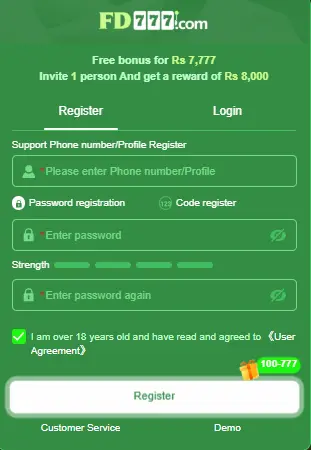 fd777 game latest earning app register process